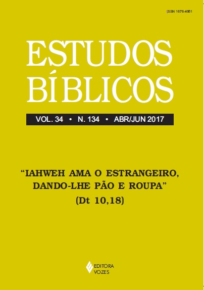 					Visualizar v. 34 n. 134 (2017): Estudos Bíblicos - Dossiê: "Iahweh ama o estrangeiro, dando-lhe pão e roupa" (Dt 10,18)
				