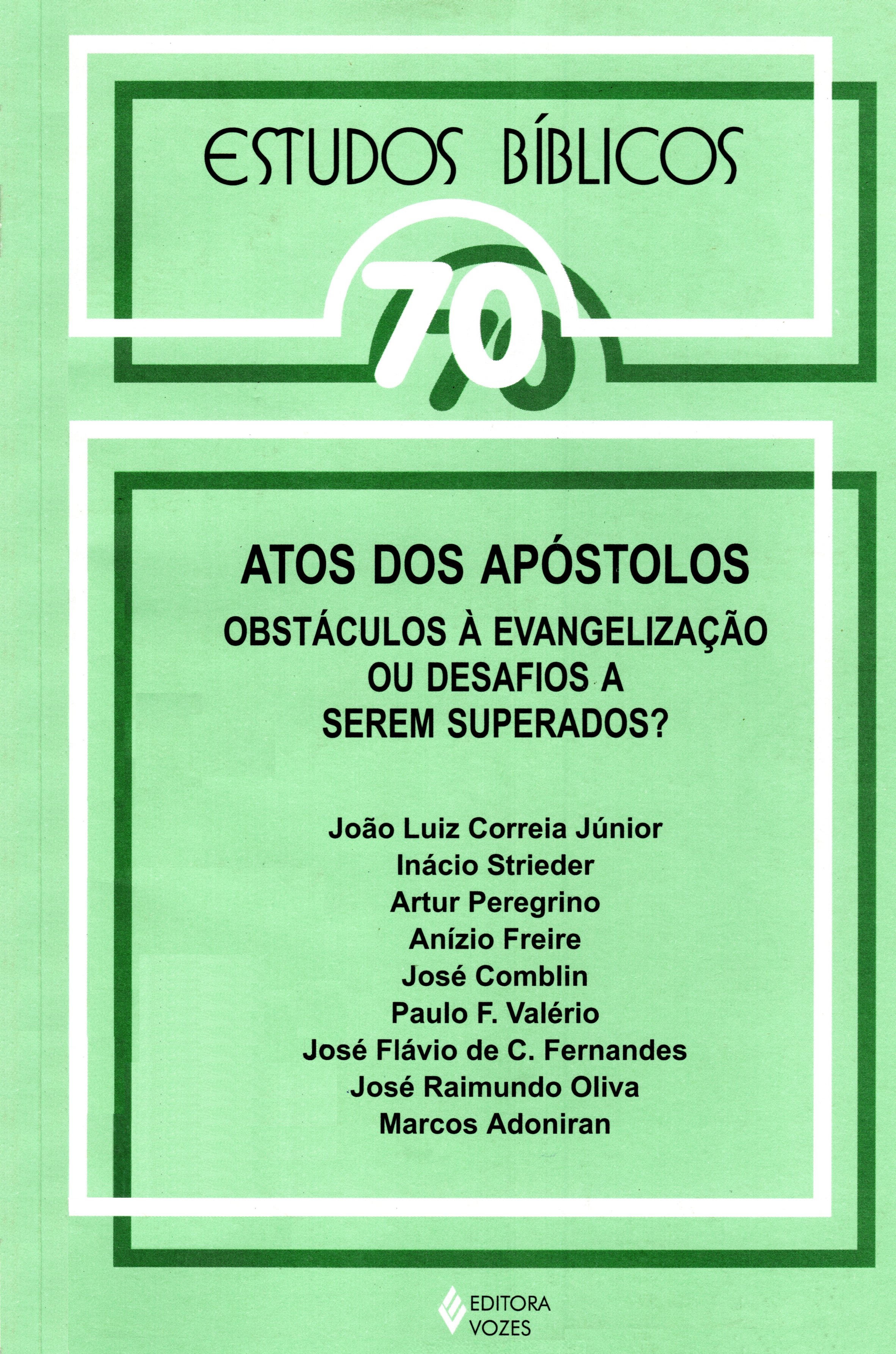 					Ver Vol. 19 Núm. 70 (2001): Estudos Bíblicos - Dossier: Hechos de los Apóstoles: ¿obstáculos para la evangelización o retos a superar?
				